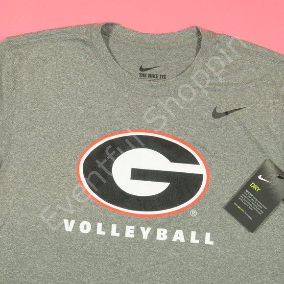 Nike Georgia Bulldogs Shirt Mens M Gray Volleyball Legend Dri Fit T Tee New - Picture 1 of 7